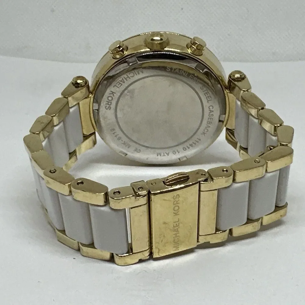 Michael Kors Parker MK6119 Women's Two Tone Analog Dial Quartz Wrist Watch NUL63